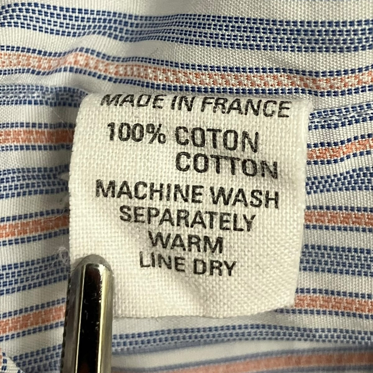 Charvet 長袖ストライプカフリンクスシャツ 古着・中古-7枚目のアイテム画像
