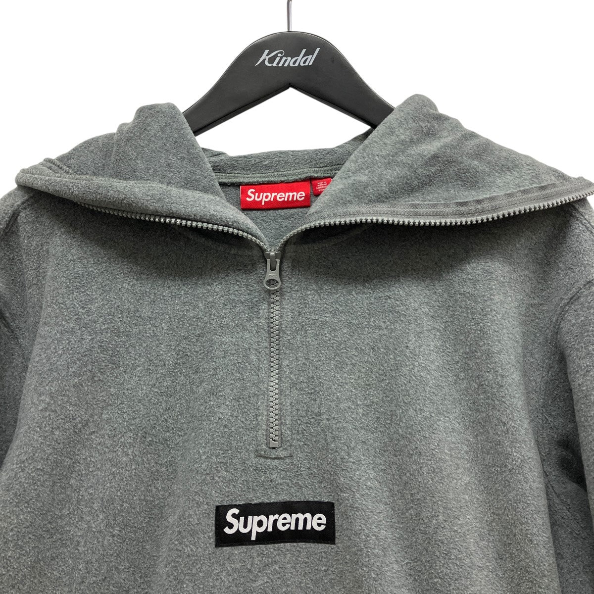 25AWPolartec Face Mask Half Zip Hooded Sweatshirtハーフジップボックスロゴパーカー