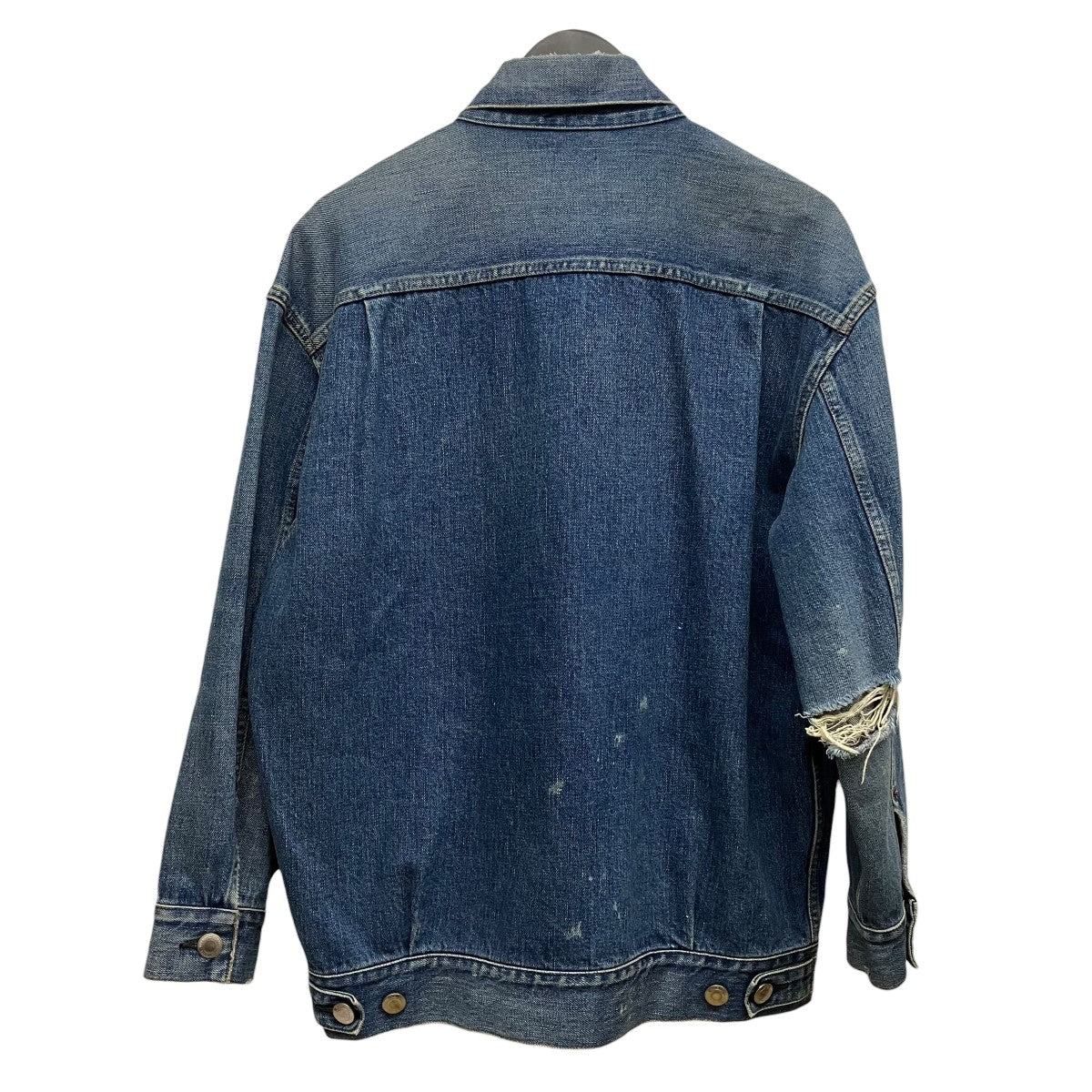 HYKE BIG FITダメージ加工デニムジャケット 古着・中古-2枚目のアイテム画像