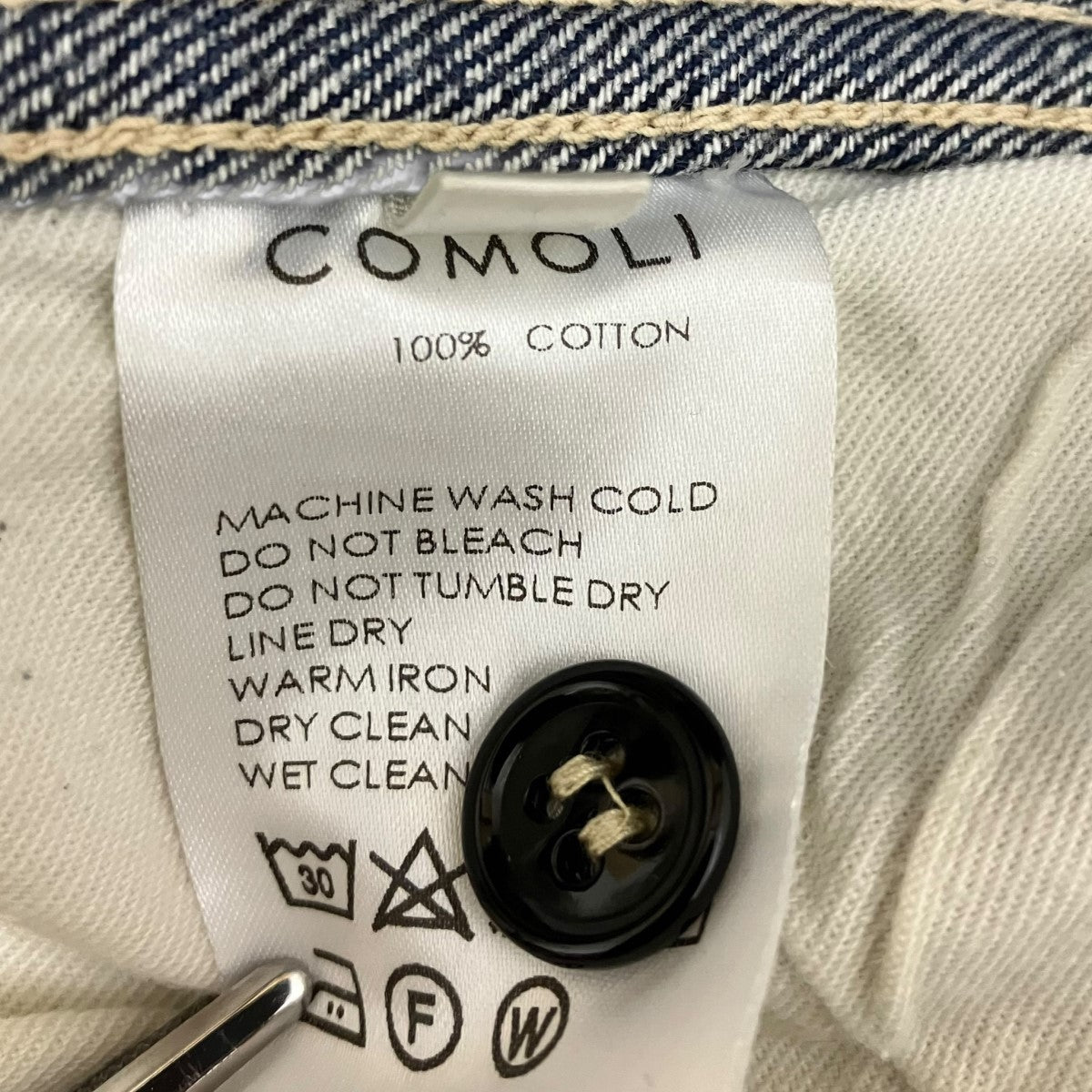 COMOLI 21AWベルテッドデニムパンツU03-03011 古着・中古-7枚目のアイテム画像