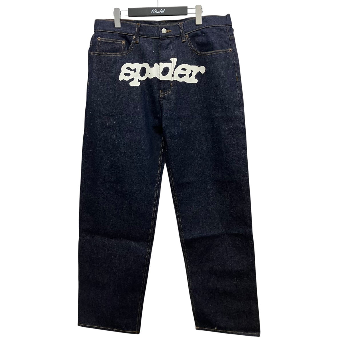 V3 Indigo Denimロゴプリントデニムパンツ