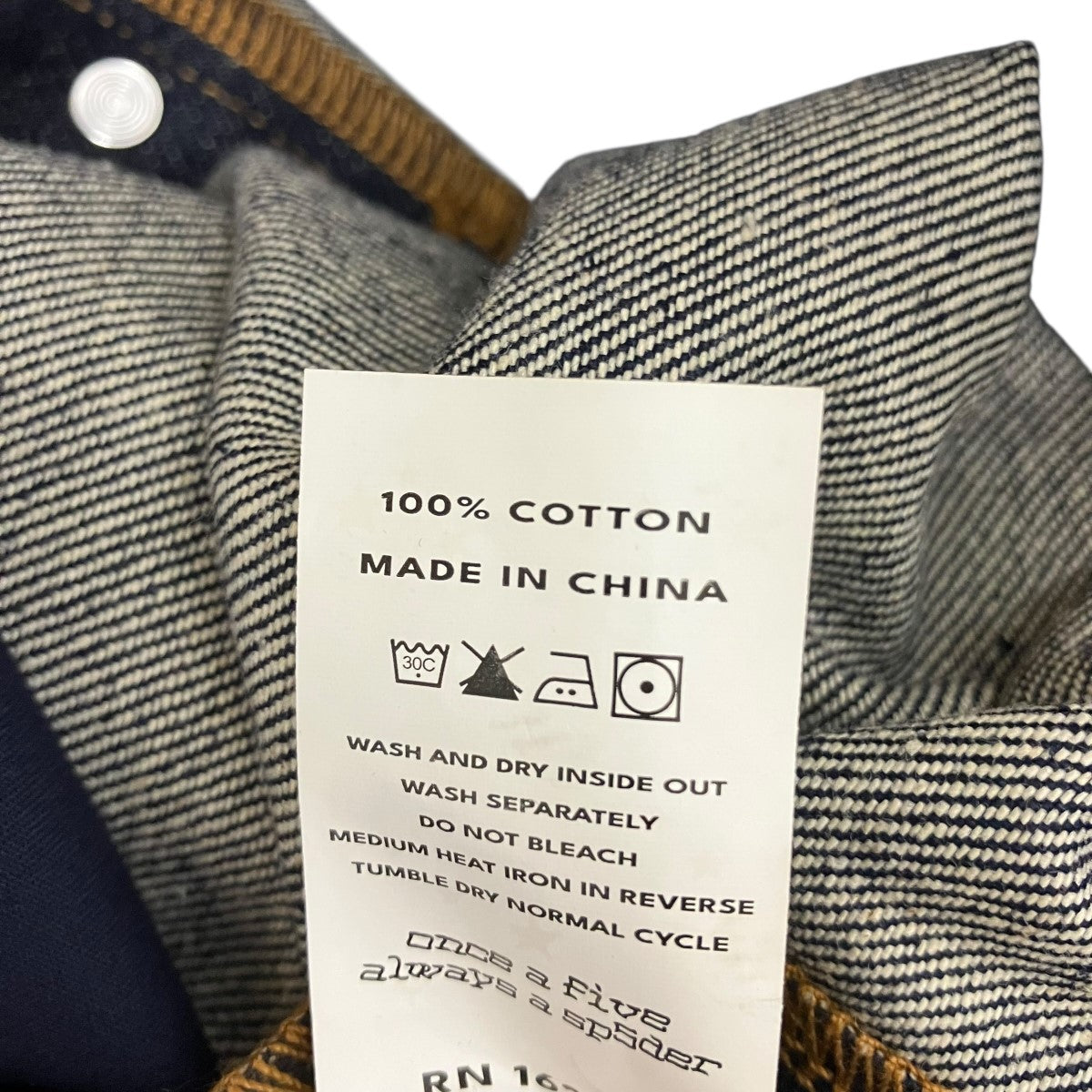 V3 Indigo Denimロゴプリントデニムパンツ