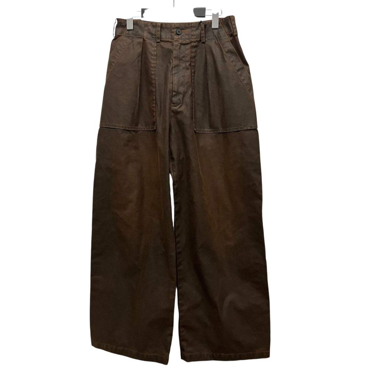 YOKE 26SSCoating Cotton 1pleated Backer PantsタックワイドベイカーパンツYK26SS01184P 古着・中古-1枚目のアイテム画像