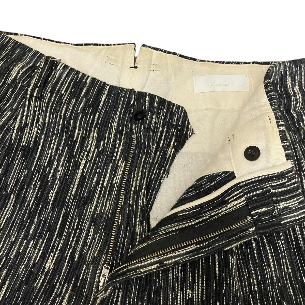 ONE TUCK TROUSERS総柄タックワイドパンツIH-24SS-P033-MN