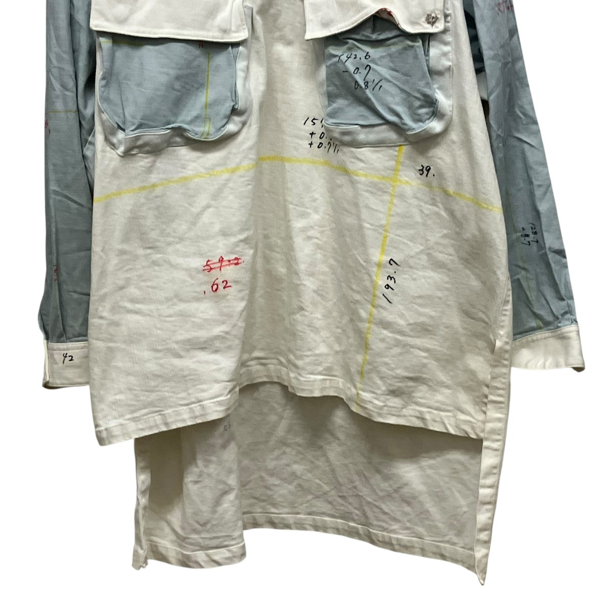 bodysong． ペイントハーフジップフーデッドシャツジャケットBS229802 古着・中古-4枚目のアイテム画像