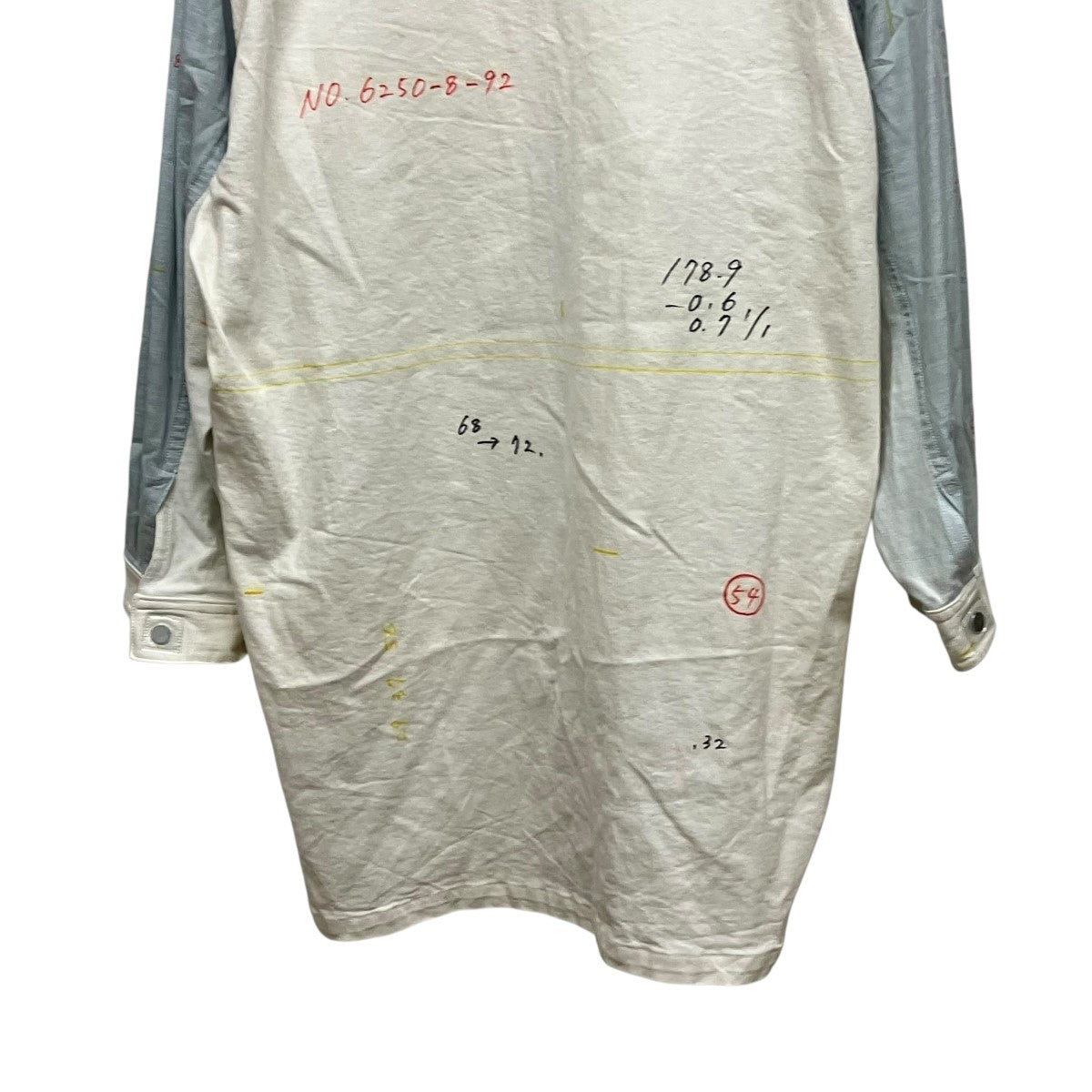 bodysong． ペイントハーフジップフーデッドシャツジャケットBS229802 古着・中古-6枚目のアイテム画像