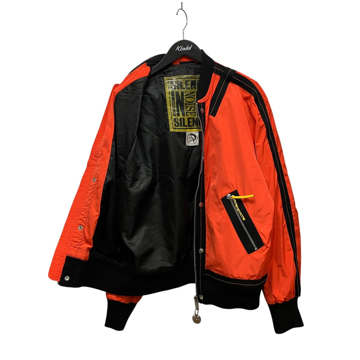 DIESEL ジップアップナイロンジャケット 古着・中古-3枚目のアイテム画像