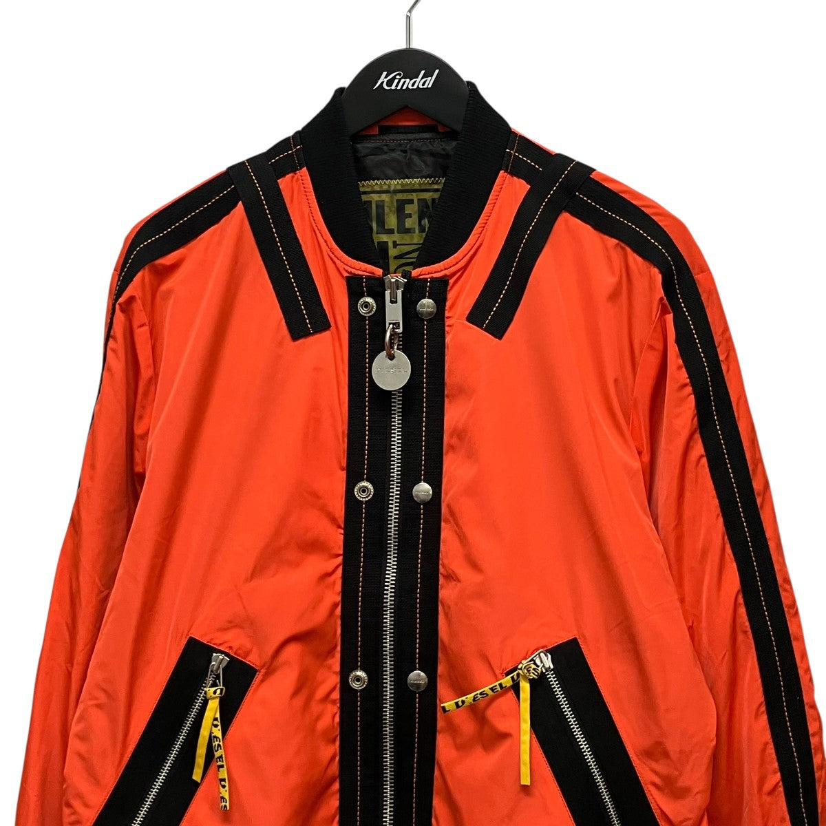 DIESEL ジップアップナイロンジャケット 古着・中古-4枚目のアイテム画像