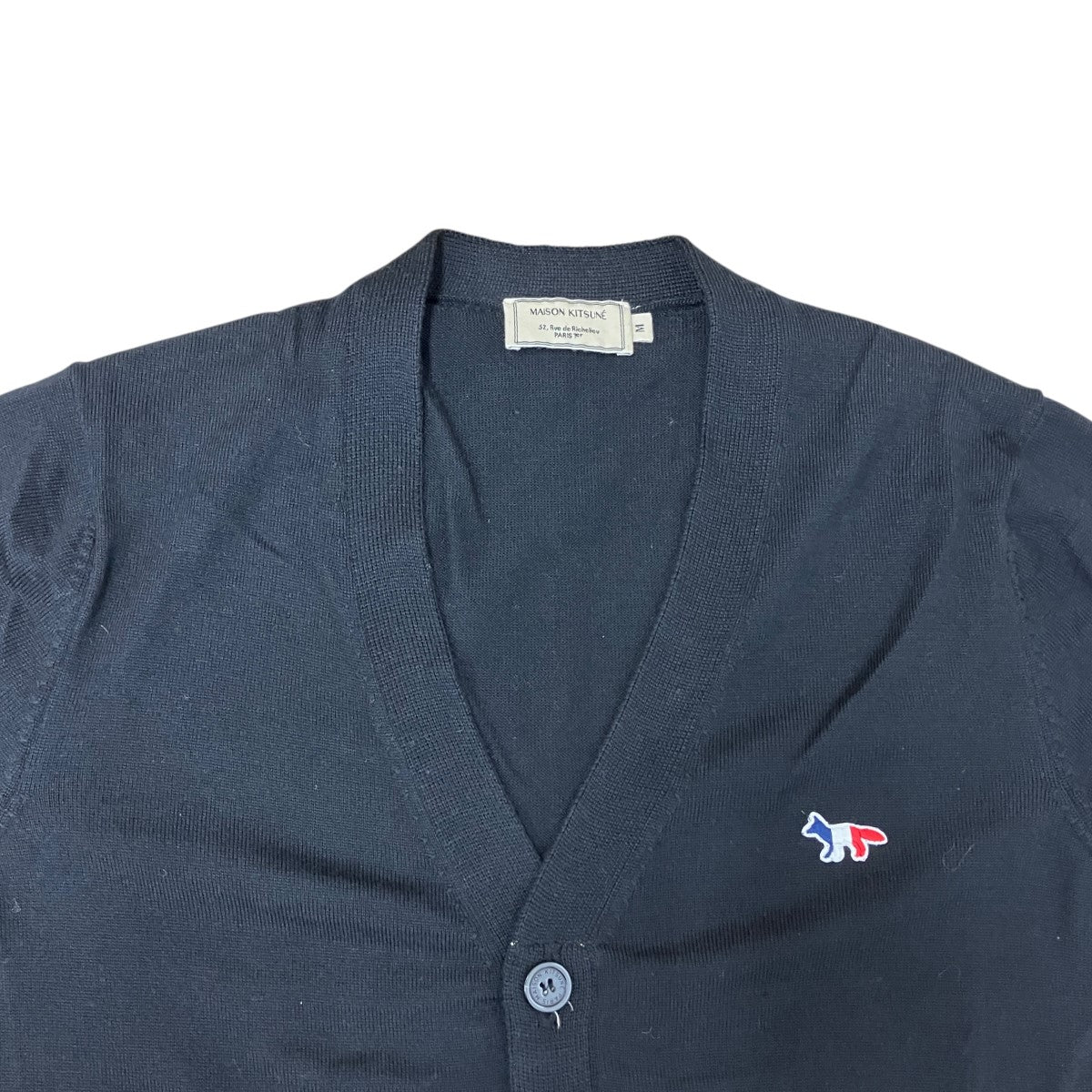 TRICOLOR FOX PATCH CLASSIC CARDIGANロゴパッチカーディガンFU00501KT1036