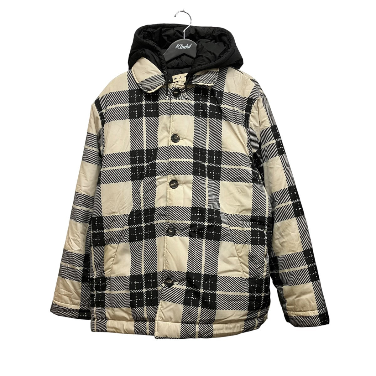 MARNI 20AWチェックフーデッド中綿ジャケットJUMU0071Q0 古着・中古-1枚目のアイテム画像