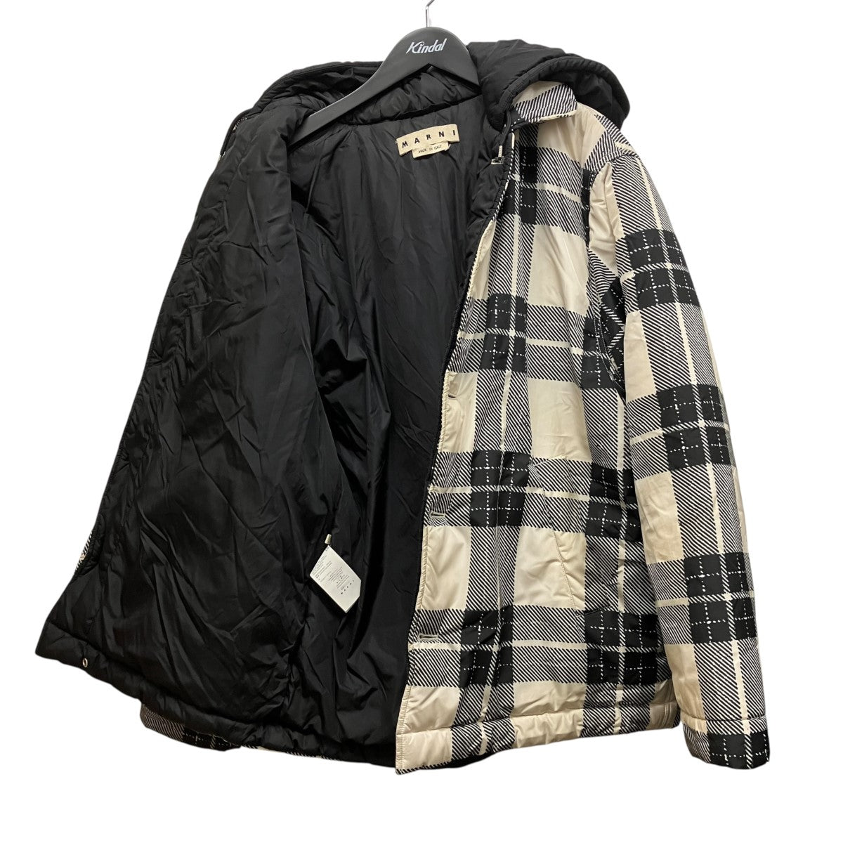MARNI 20AWチェックフーデッド中綿ジャケットJUMU0071Q0 古着・中古-3枚目のアイテム画像