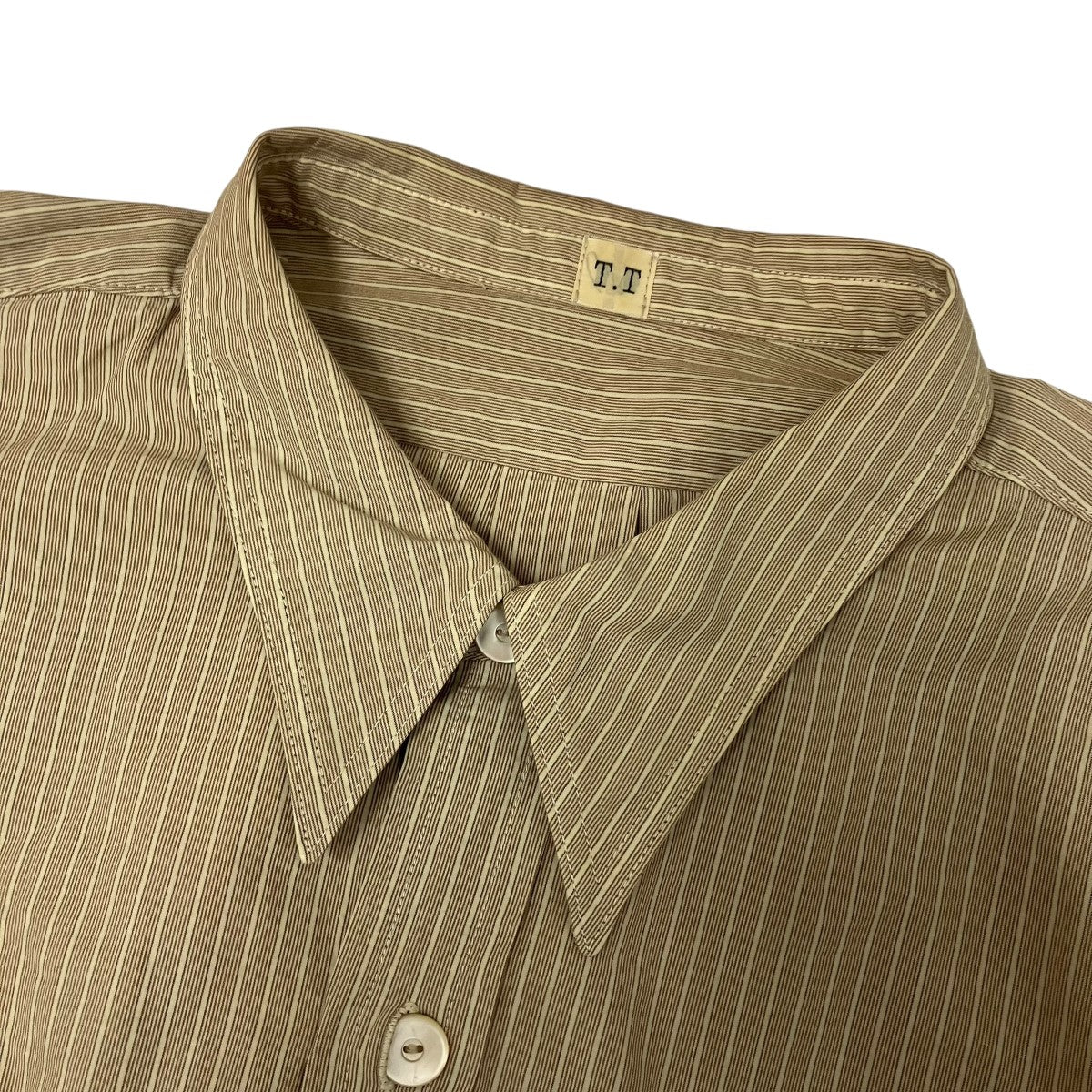 Taiga Takahashi(タイガタカハシ) Narrow Collar Shirtストライプ