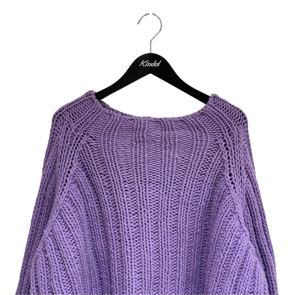 WIDE RIB HAND KNIT PULLOVERクルーネックニット1234202021