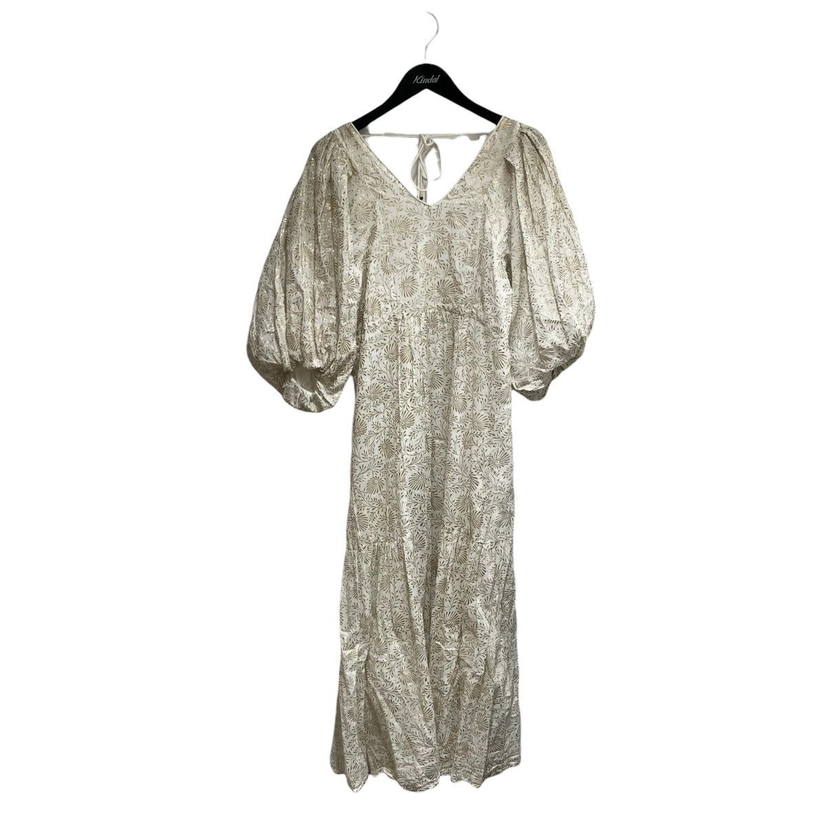 ne quittez pas COTTON VOILE FLOWER PRINTパフスリーブ総柄ワンピース010431GL2 古着・中古-1枚目のアイテム画像