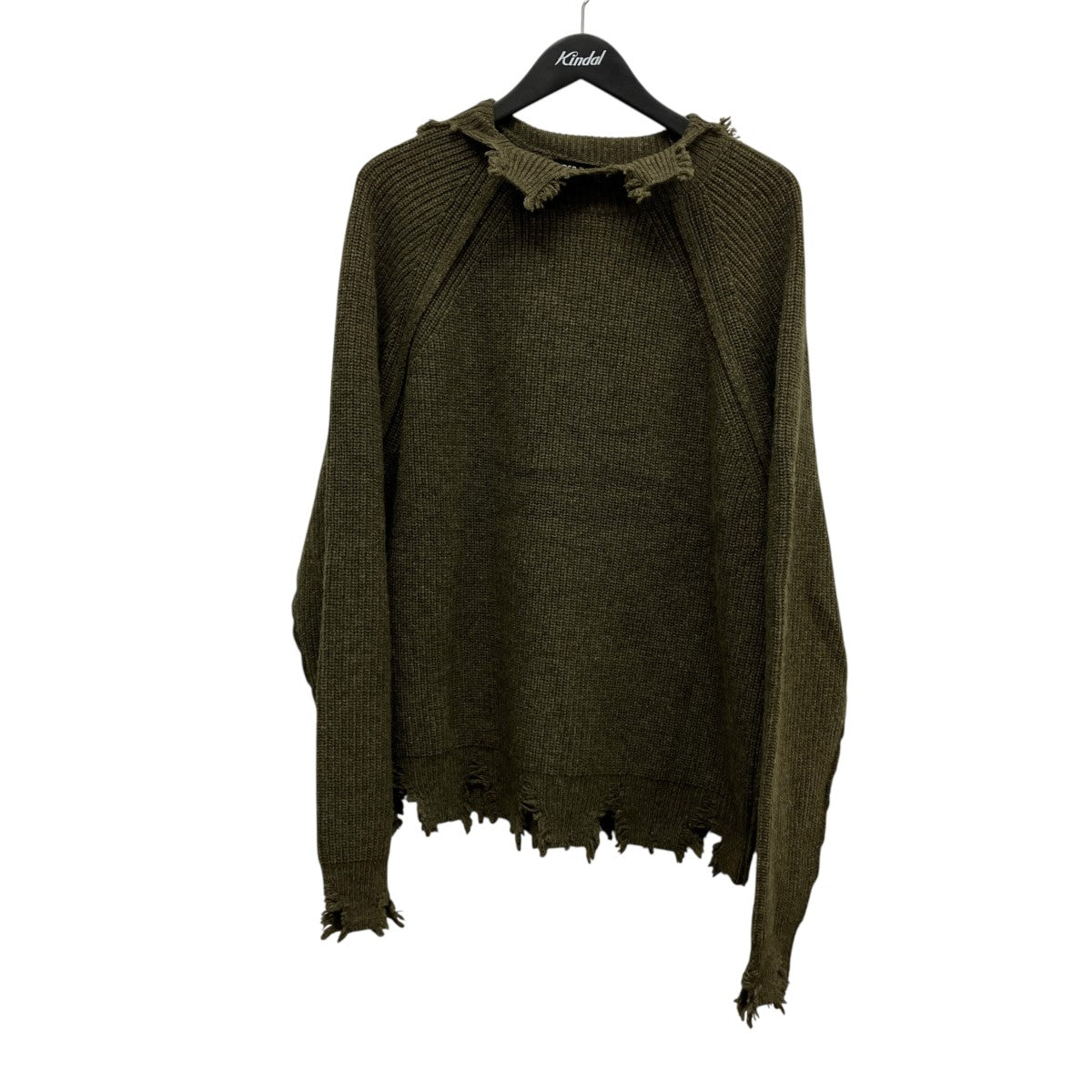 ROGHEN TURTLE NECK SWEATERダメージ加工ニット