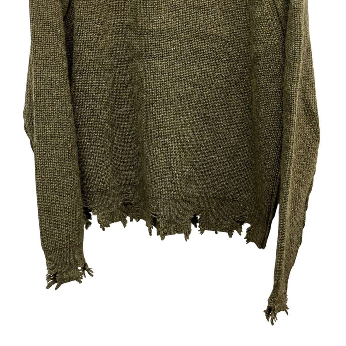 ROGHEN TURTLE NECK SWEATERダメージ加工ニット