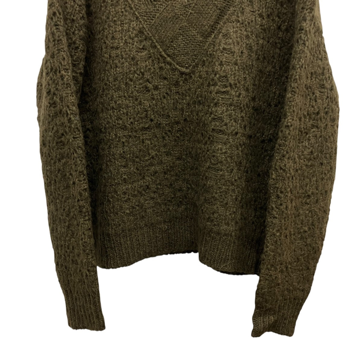 ARELIN SHAWL LAYER ED SWEATERフーデッドニット