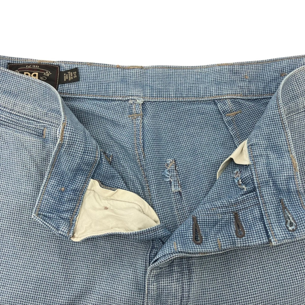 ピンチェックパンツ