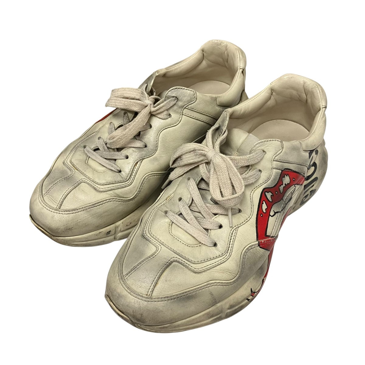 GUCCI USED加工レザースニーカー552089 古着・中古-1枚目のアイテム画像
