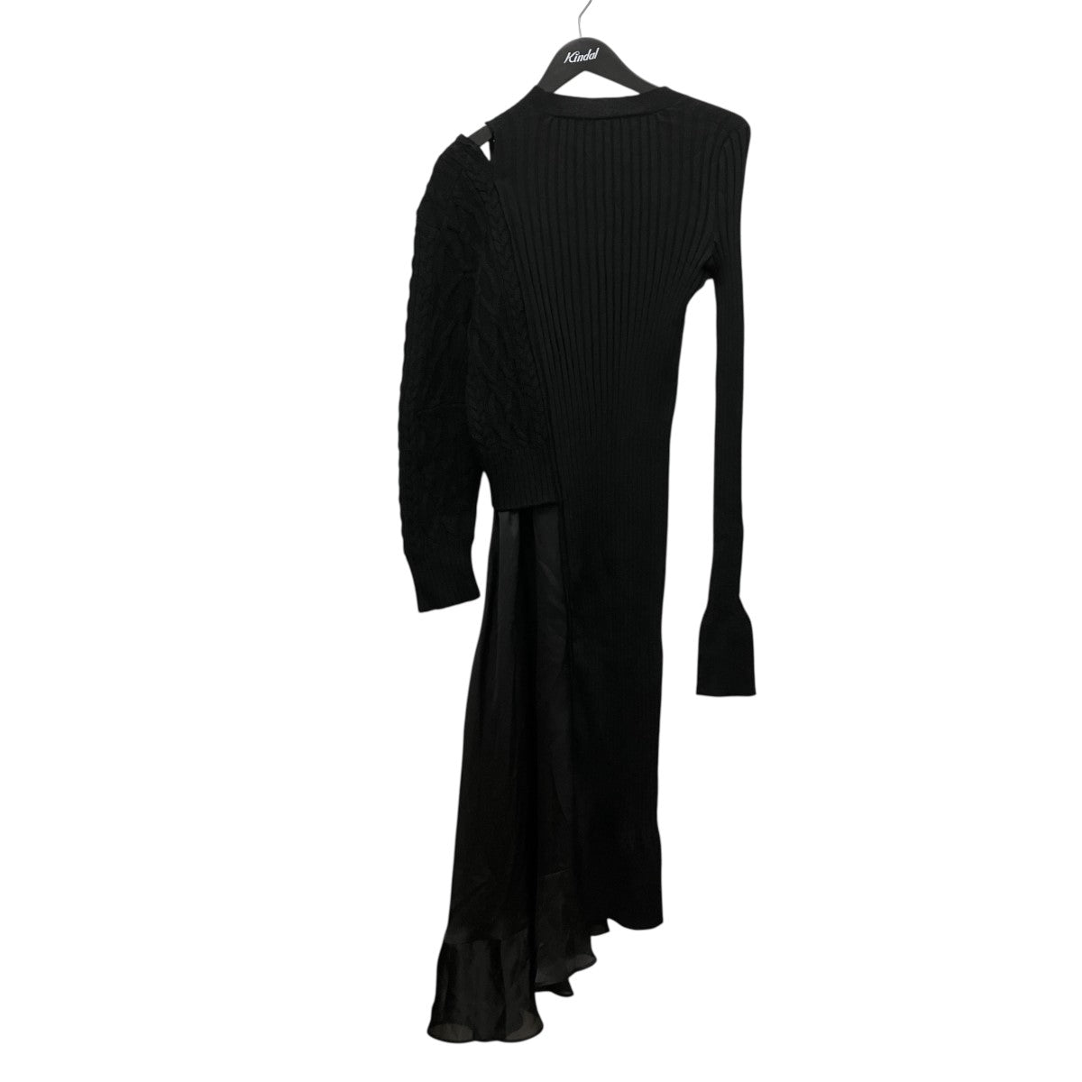 BI-MATERIAL ASYMMETRICALニット切替ドッキングワンピース20-05196