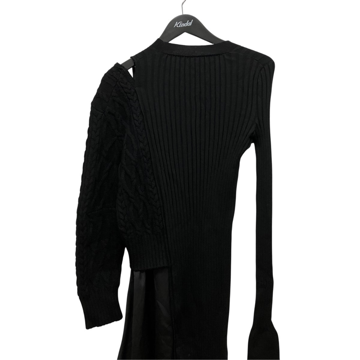 BI-MATERIAL ASYMMETRICALニット切替ドッキングワンピース20-05196