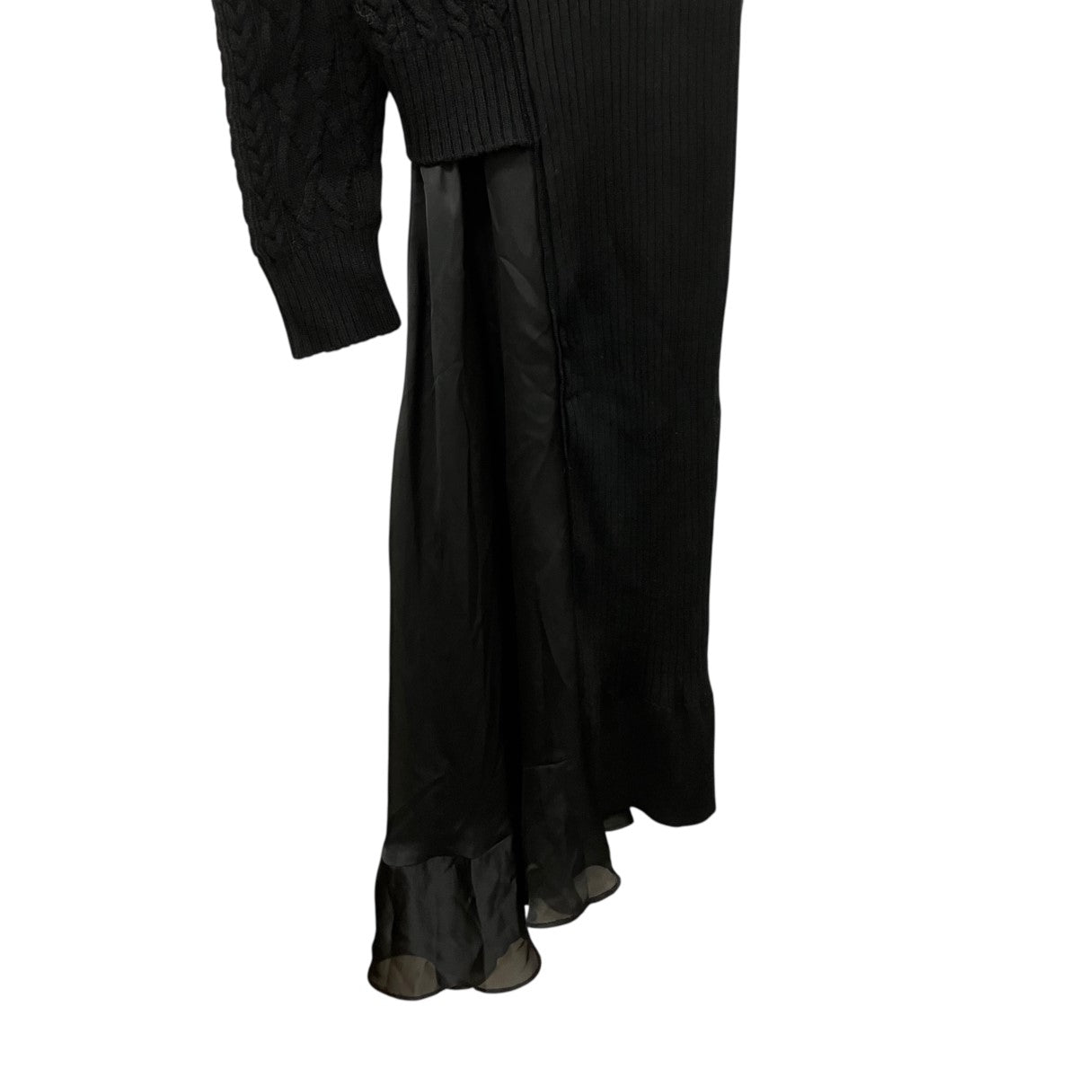 BI-MATERIAL ASYMMETRICALニット切替ドッキングワンピース20-05196