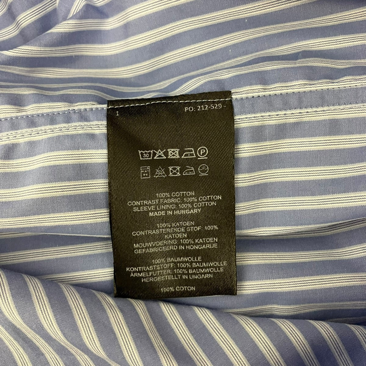 DRIES VAN NOTEN 23AWDouble Sleeve Shirtレイヤードストライプシャツ 古着・中古-6枚目のアイテム画像