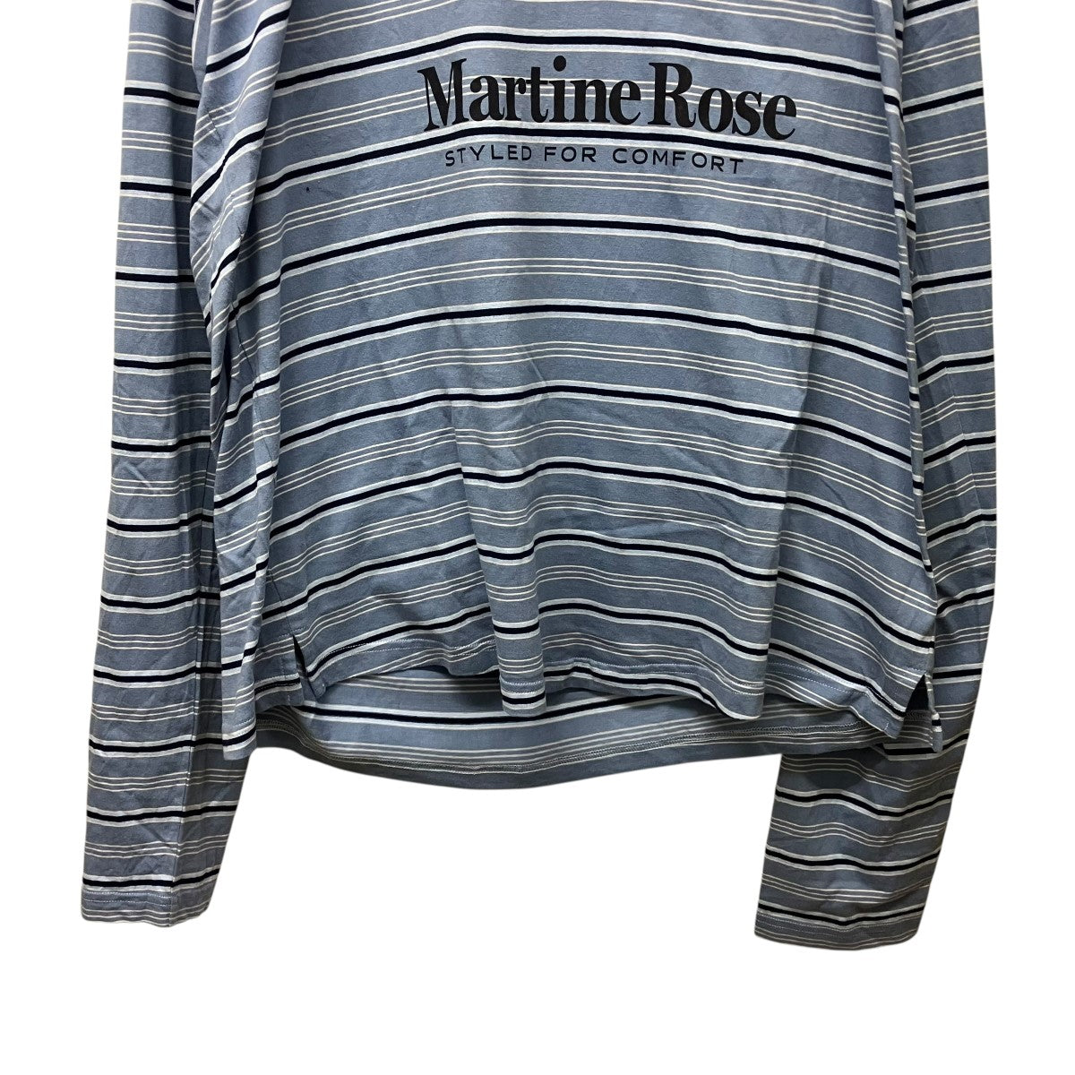 Martine rose 長袖ボーダーポロシャツ 古着・中古-4枚目のアイテム画像