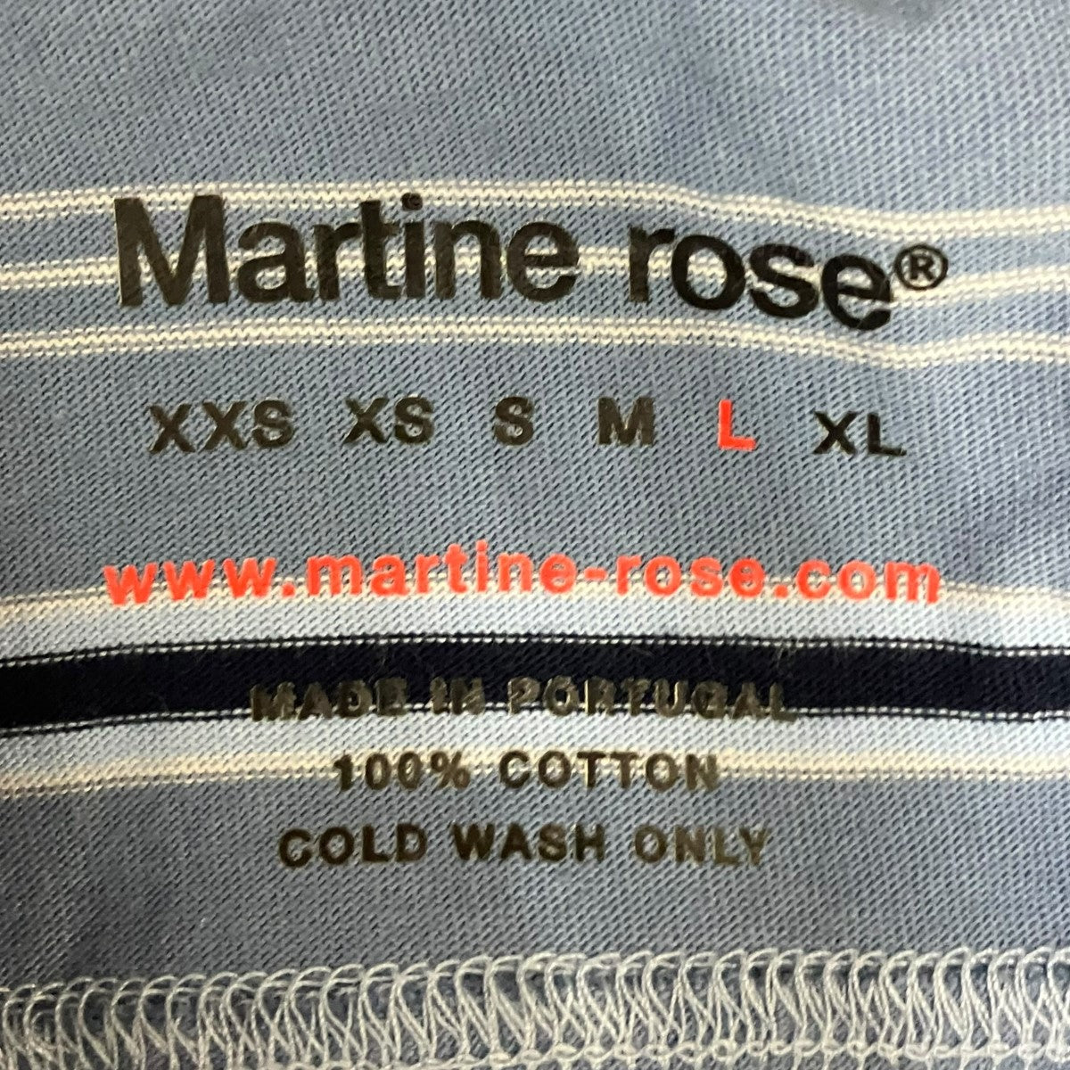 Martine rose 長袖ボーダーポロシャツ 古着・中古-7枚目のアイテム画像