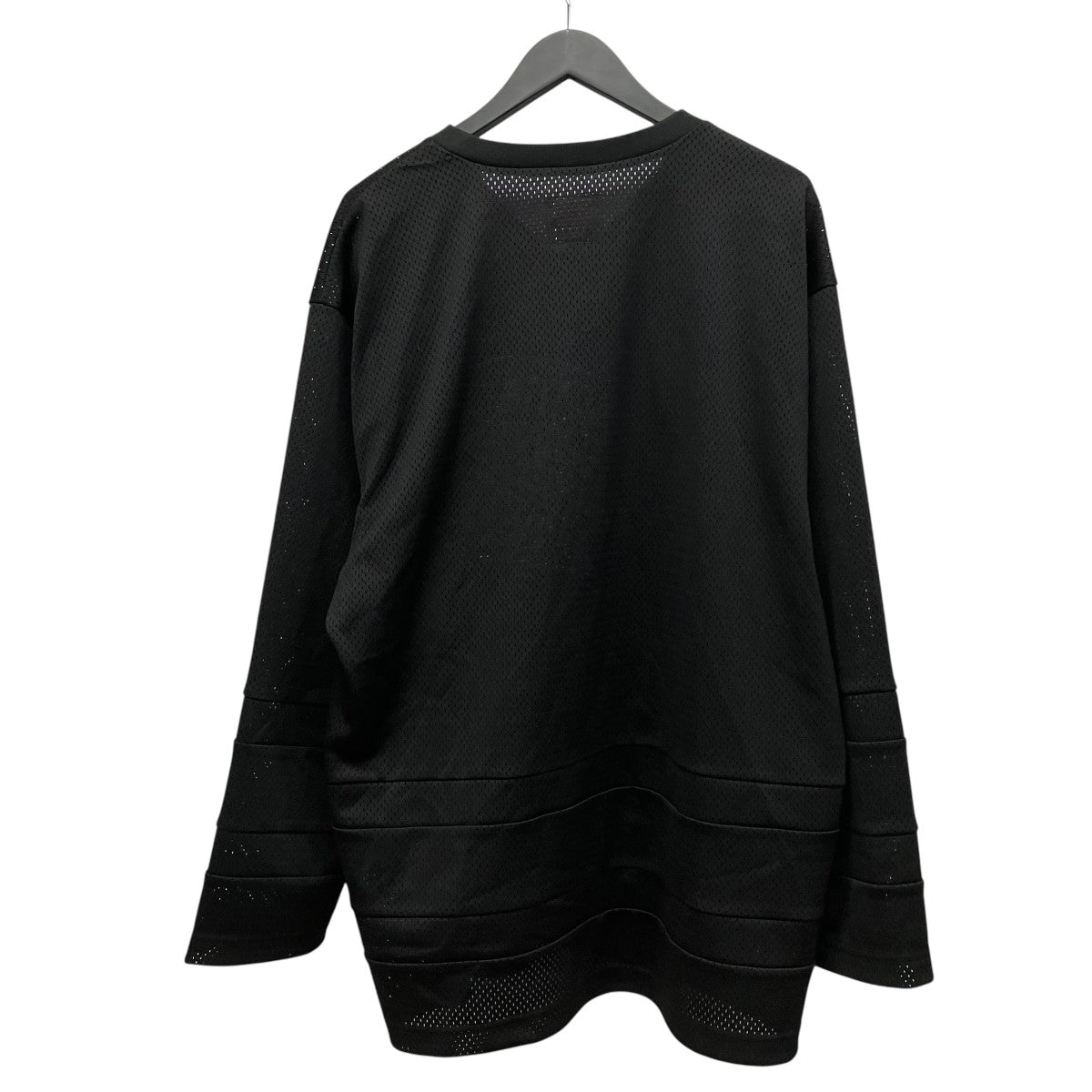 25SSHockey Jerseyロゴ刺しゅうメッシュカットソー