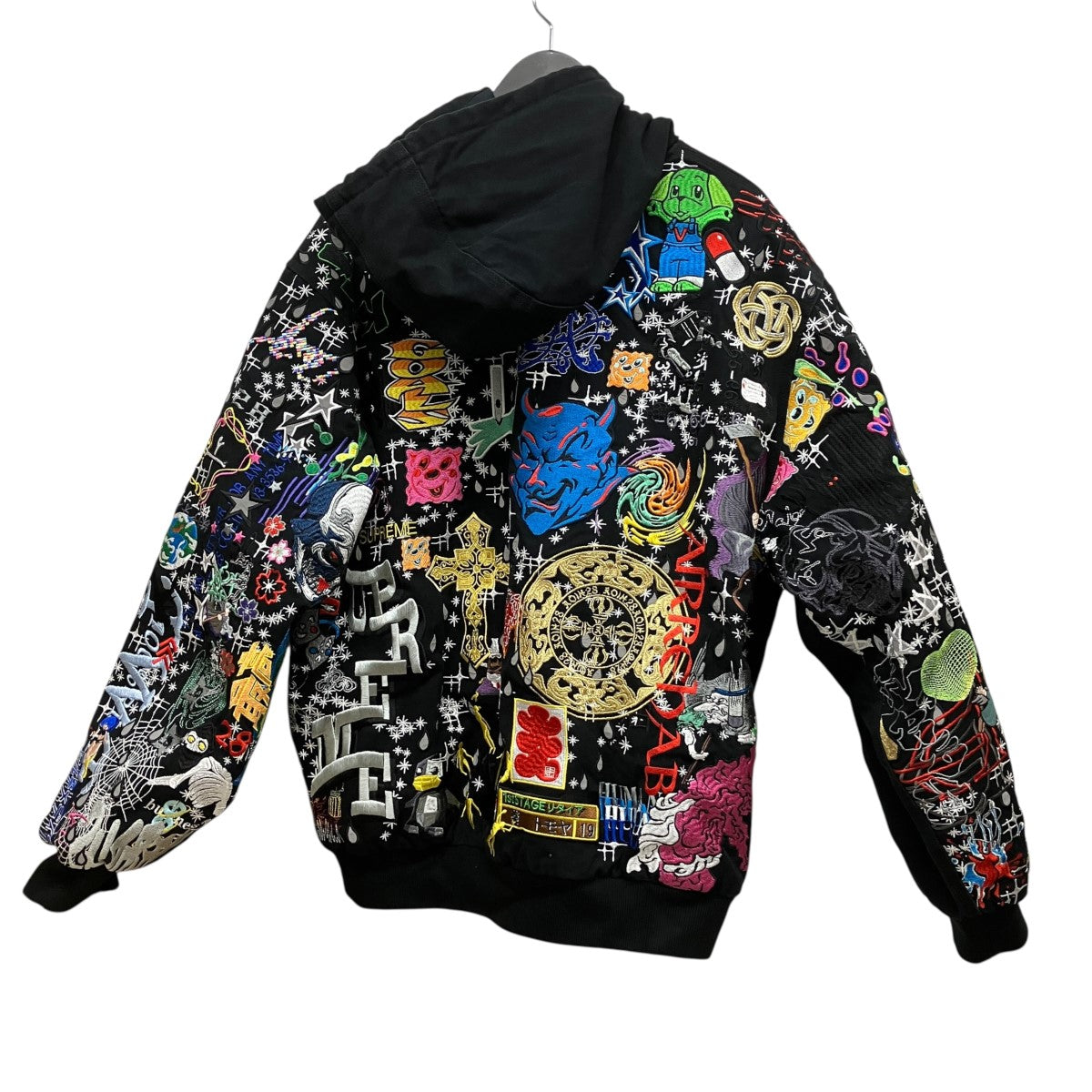 25SSAOI Embroidered Hooded Work Jacket総柄刺しゅうフーデッドダックジャケット