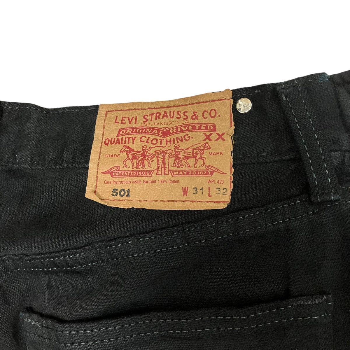 BLESS OVER JOGGING JEANSデニムドッキングスウェットパンツ 古着・中古-6枚目のアイテム画像