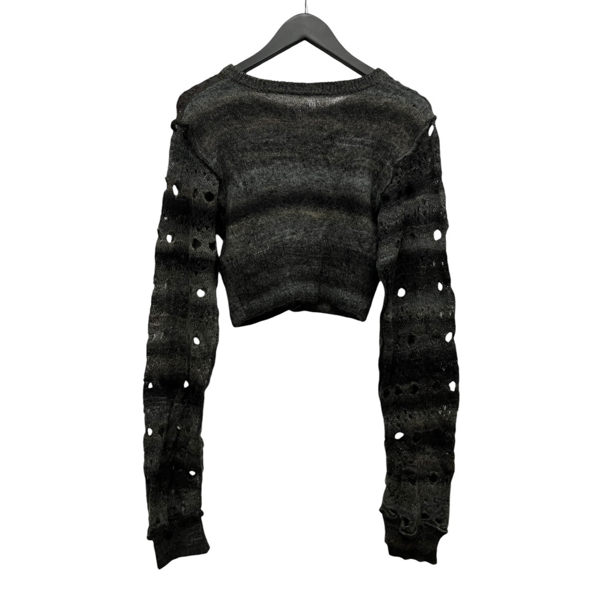 Wmns Holey Pattern Mohair Knitモヘア混バンドカラーカーディガン0123030501