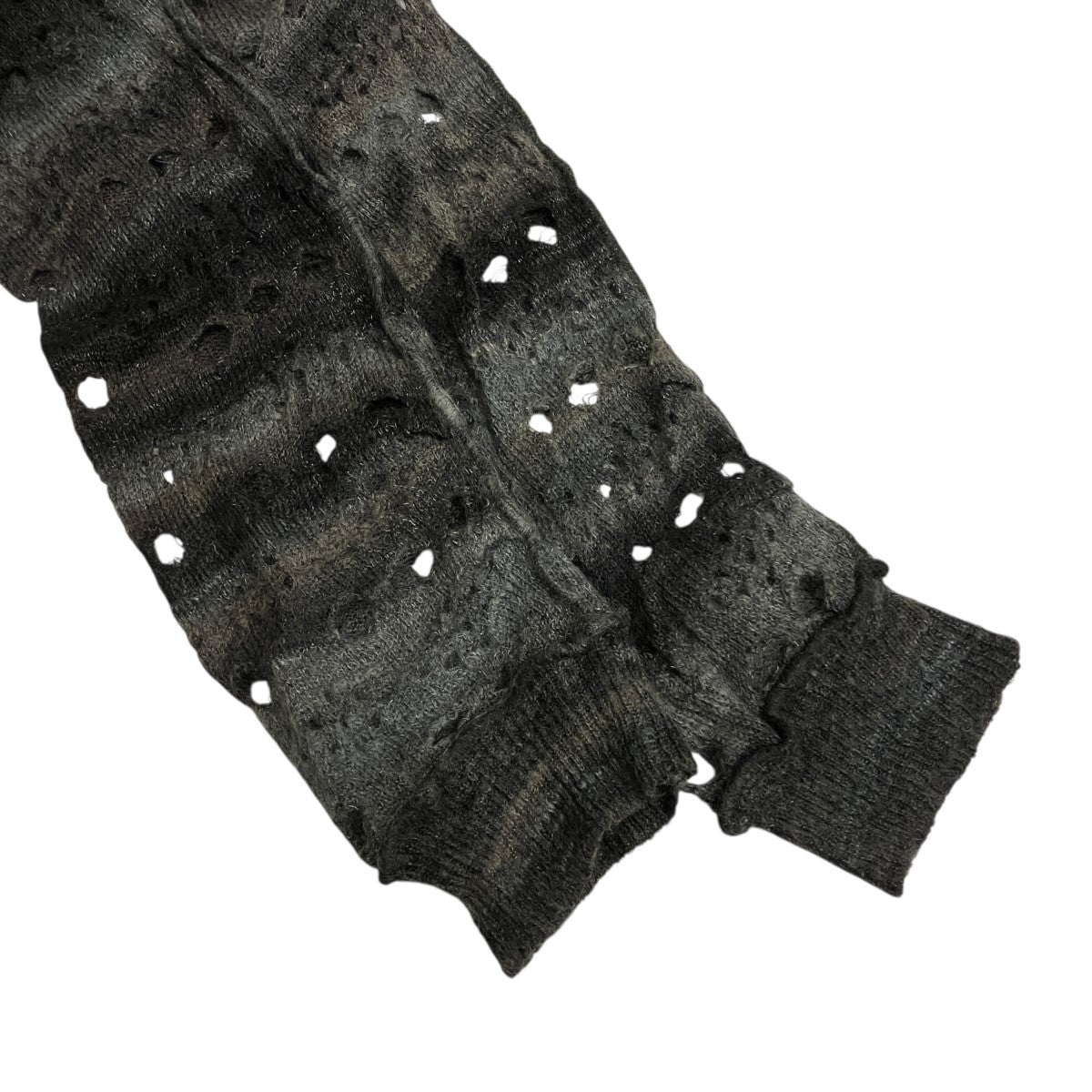 Wmns Holey Pattern Mohair Knitモヘア混バンドカラーカーディガン0123030501