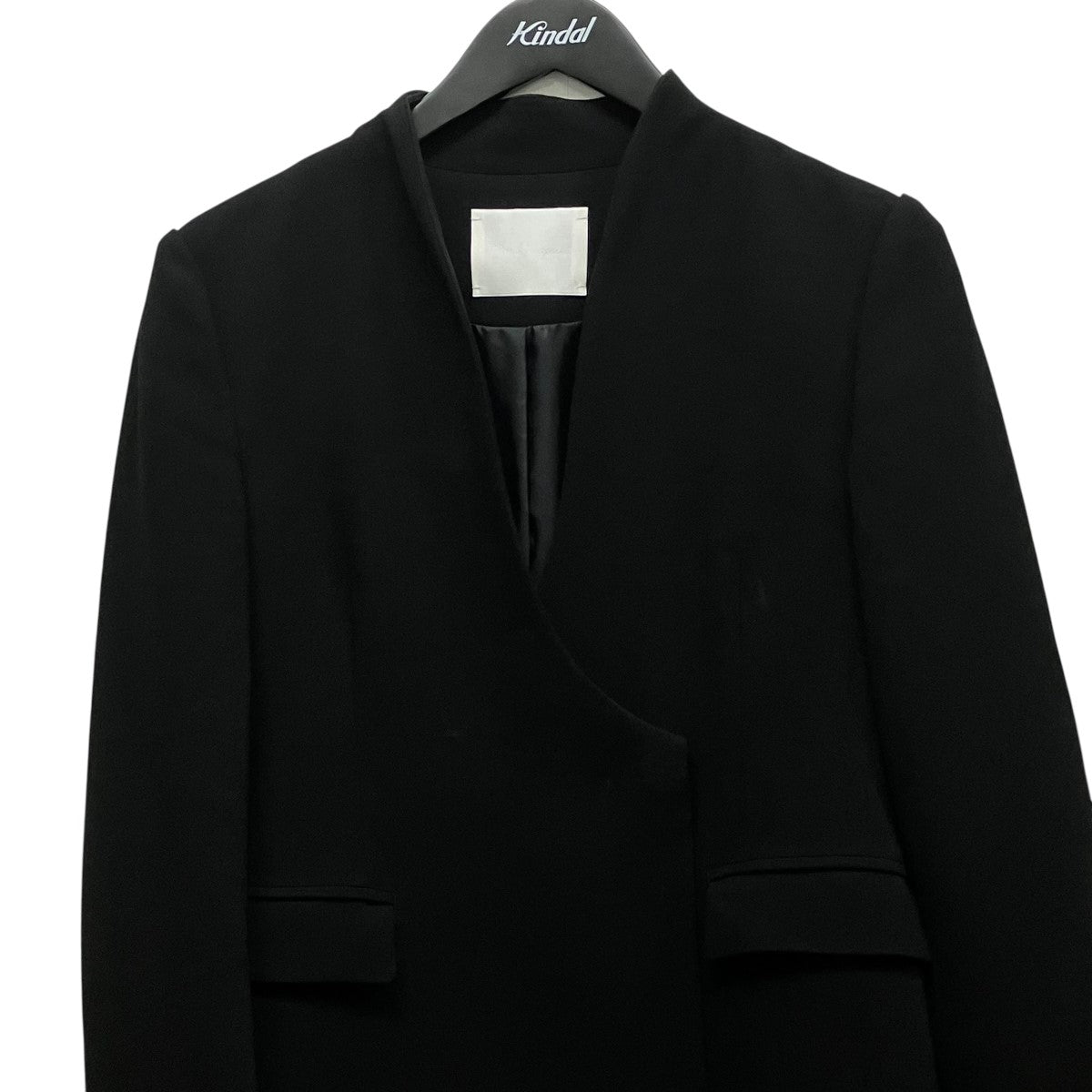 Acetate Polyester Collarless Double Breasted Suit JacketノーカラージャケットMM24FW-JK011