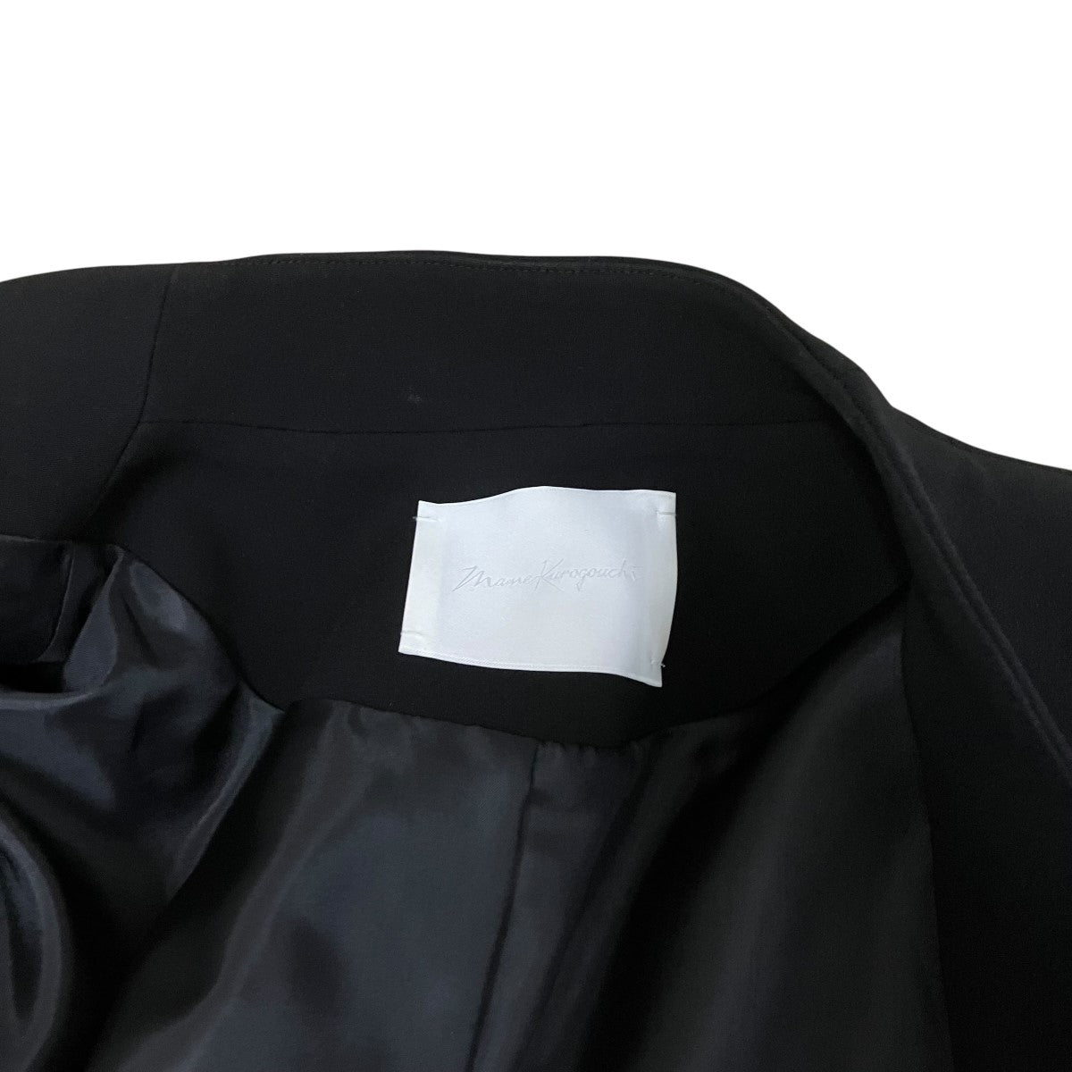 Acetate Polyester Collarless Double Breasted Suit JacketノーカラージャケットMM24FW-JK011