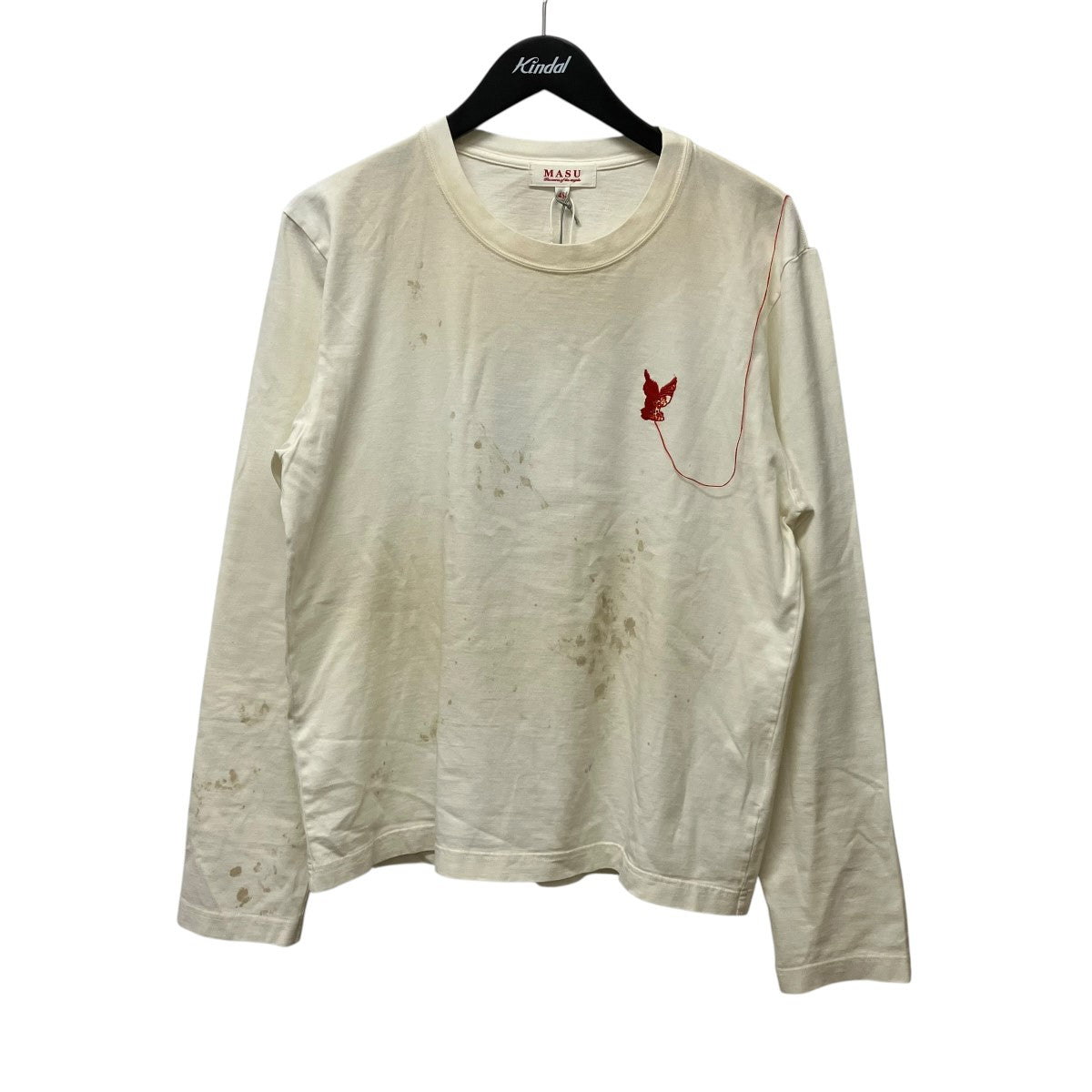 MASU 26SSWASTED RED ANGEL LONG SLEEVE T-SHIRTヴィンテージ加工ロングカットソーM26U6CS004 古着・中古-1枚目のアイテム画像