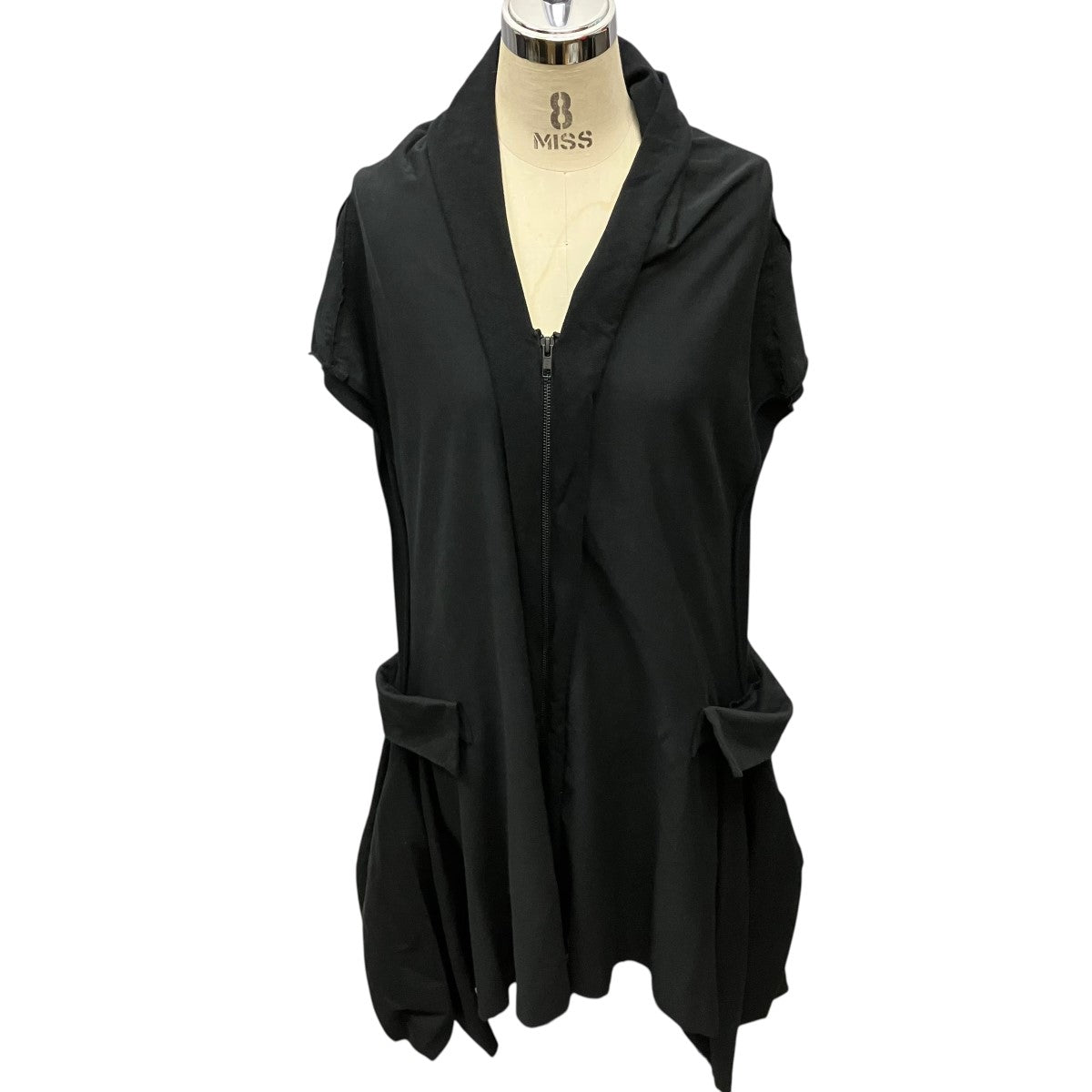 26SSCOTTON FRENCH TERRY DRAPE DETAIL DRESSジップアップワンピースLK-T63-046