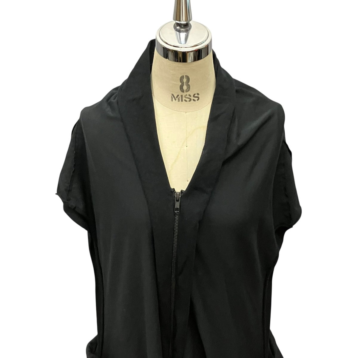 26SSCOTTON FRENCH TERRY DRAPE DETAIL DRESSジップアップワンピースLK-T63-046
