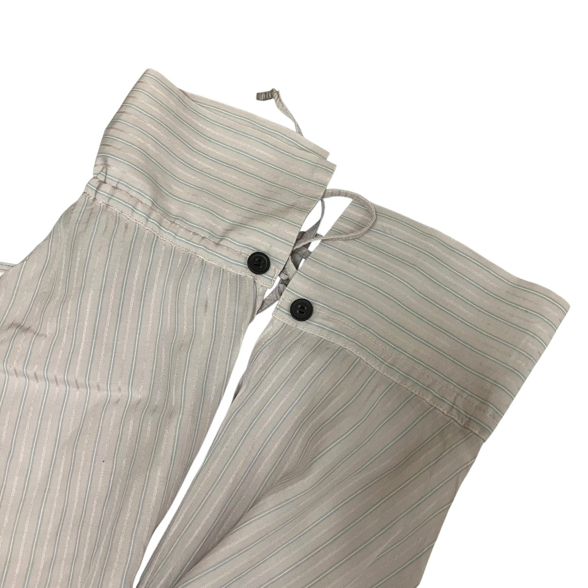 25SSCELLULOSE STRIPE COLLARLESS A-LINE DRESSシャツワンピースYQ-D06-228