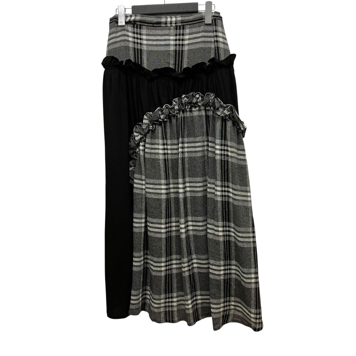 25AWGAUZE PLAID FRILL GATHER SKIRTフリルチェックスカートYL-S14-201
