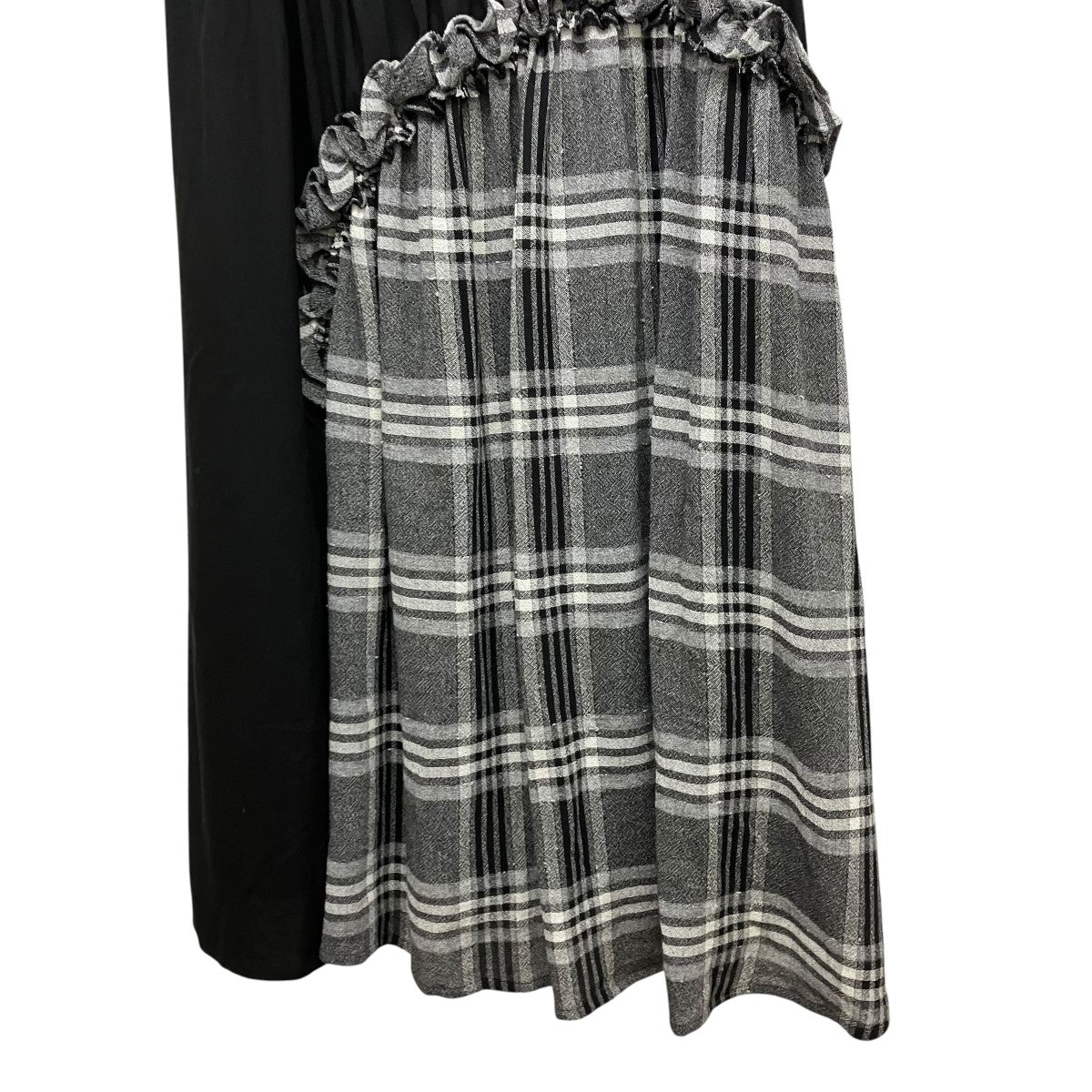 25AWGAUZE PLAID FRILL GATHER SKIRTフリルチェックスカートYL-S14-201