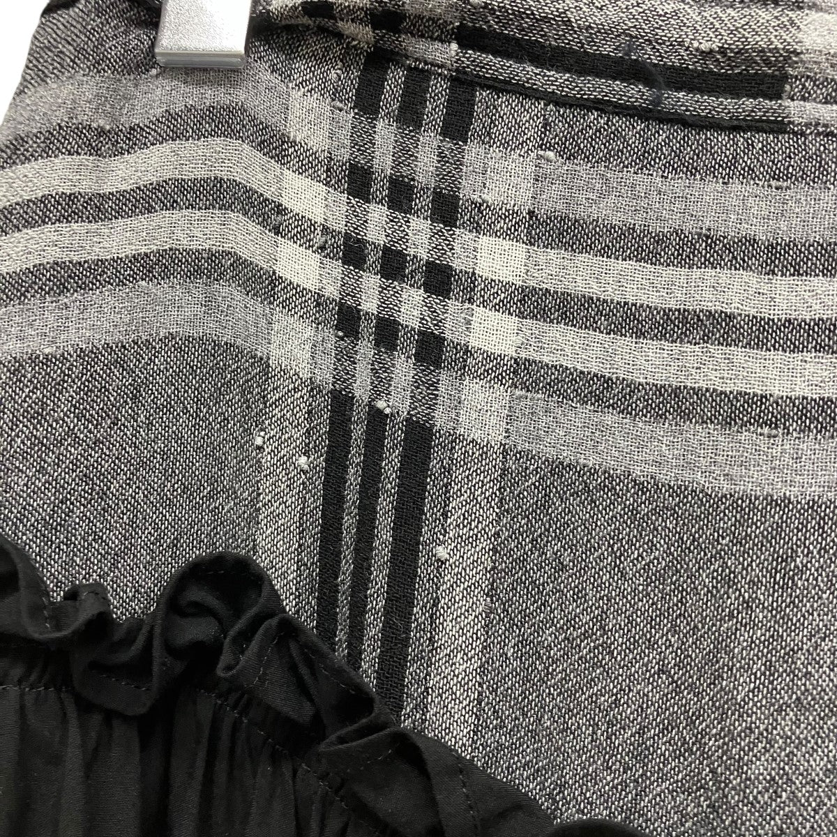 25AWGAUZE PLAID FRILL GATHER SKIRTフリルチェックスカートYL-S14-201