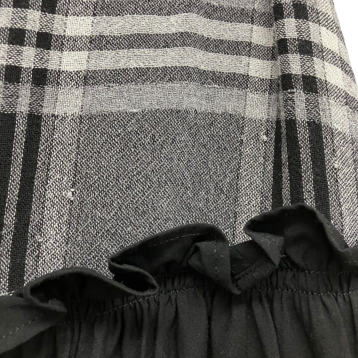 25AWGAUZE PLAID FRILL GATHER SKIRTフリルチェックスカートYL-S14-201