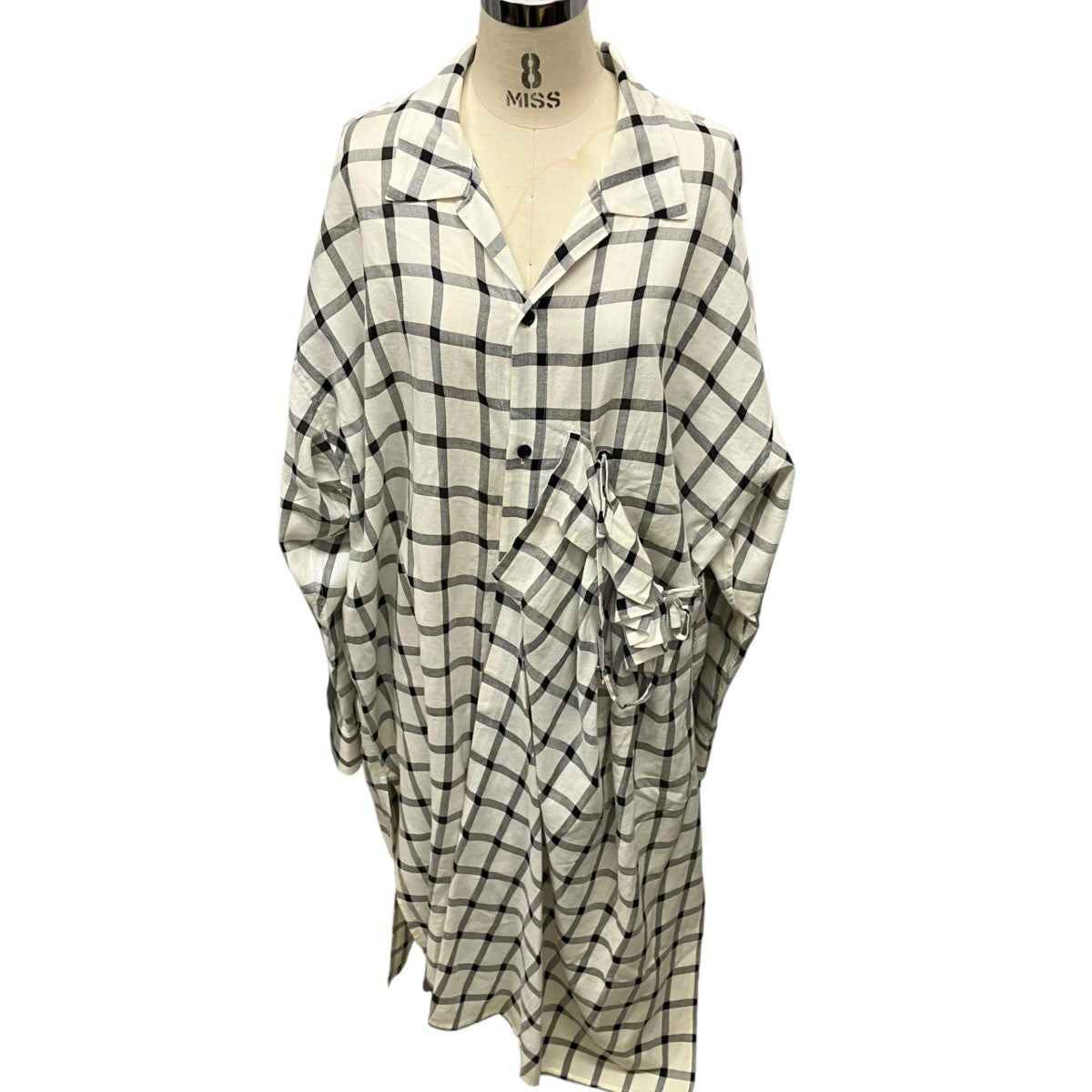 25SSCOTTON CUPRO PLAID SHIRT DRESSチェックシャツワンピースYD-D25-021