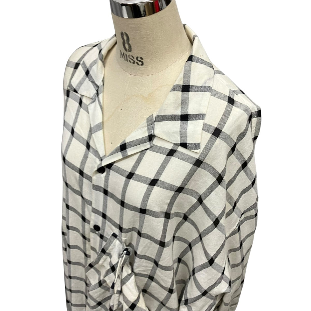 25SSCOTTON CUPRO PLAID SHIRT DRESSチェックシャツワンピースYD-D25-021