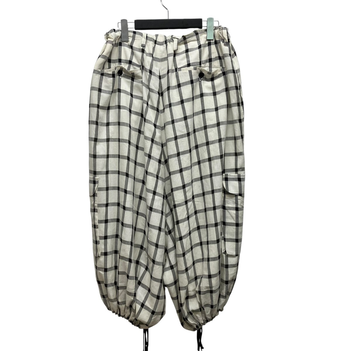 25SSCOTTON CUPRO PLAID PANTSチェックイージーパンツYD-P27-021