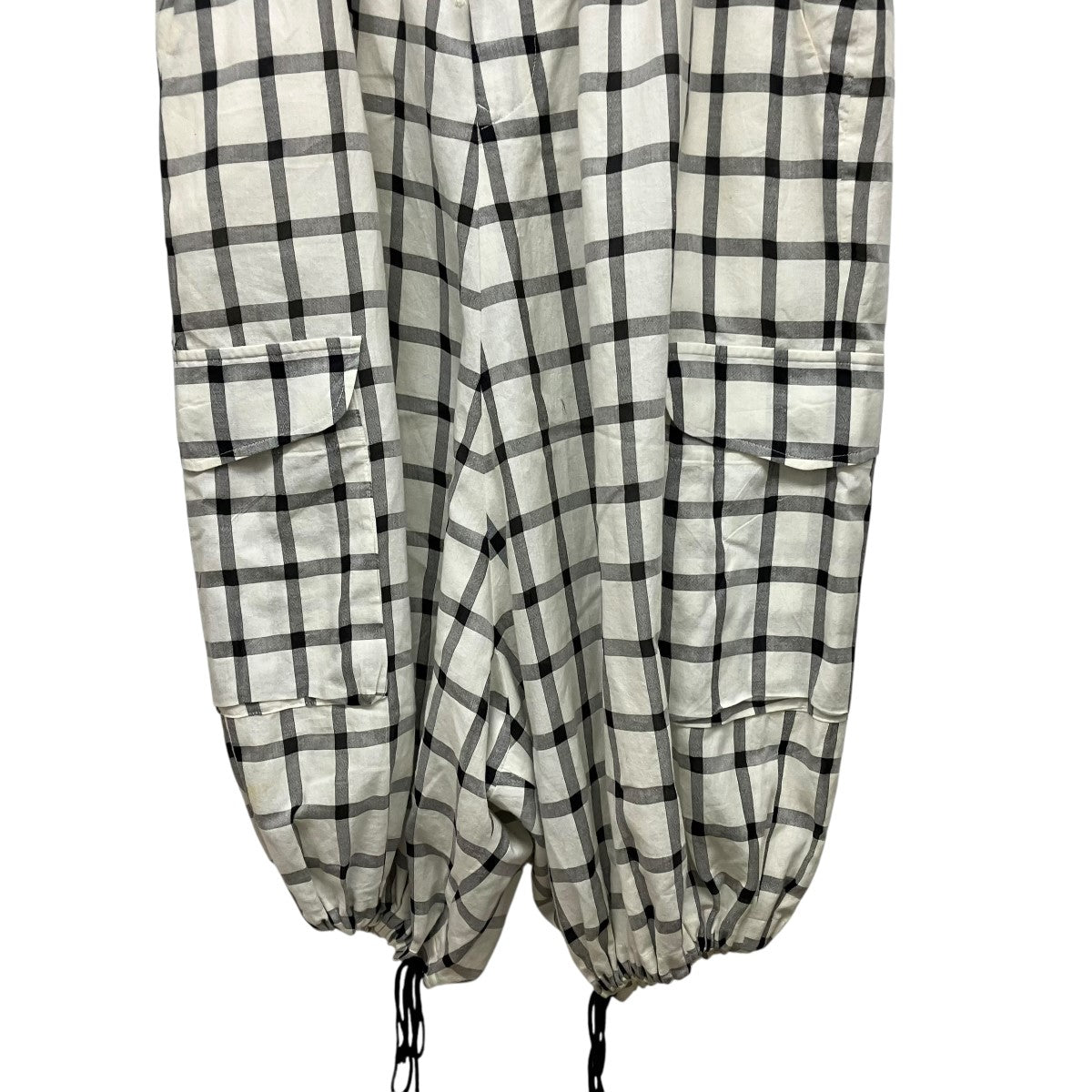 25SSCOTTON CUPRO PLAID PANTSチェックイージーパンツYD-P27-021
