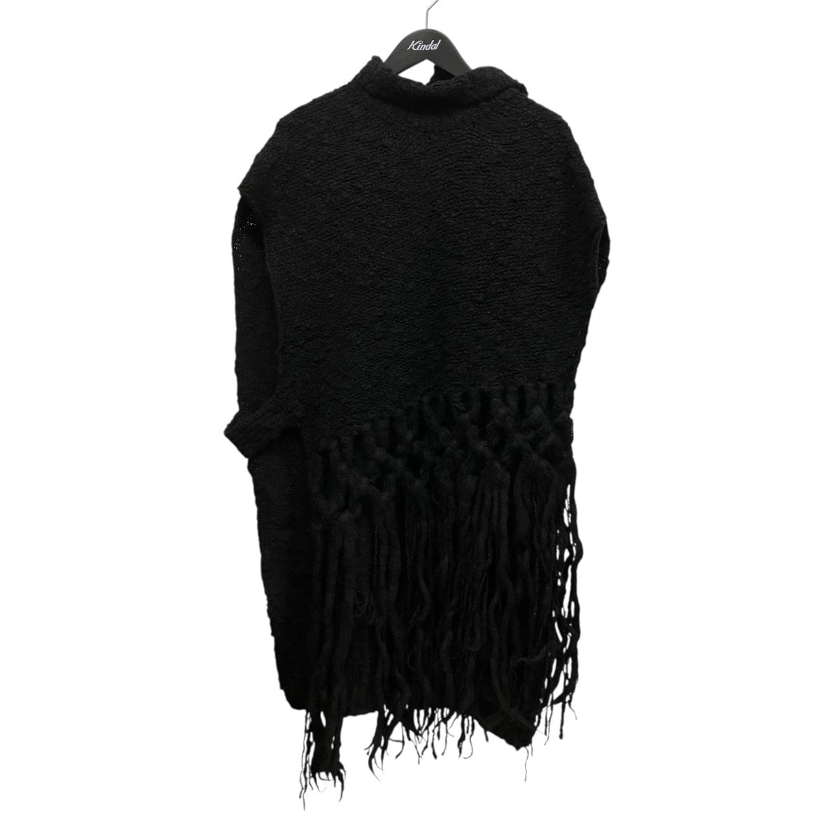 25AWTHICK SLUB JERSEY FRINGE VESTハイネックフリンジニットベストYL-K04-181