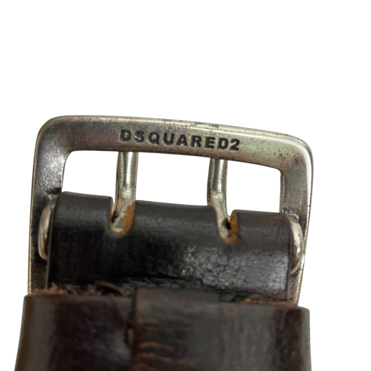 DSQUARED2 レザーダブルピンベルト 古着・中古-3枚目のアイテム画像